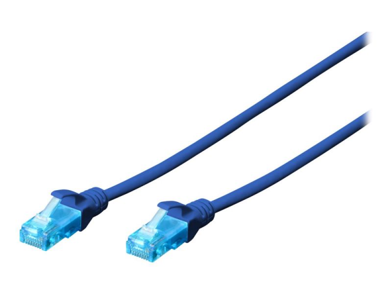 CAT 5e U-UTP patch cord, PVC AWG 26/7, length 1.5 m, color blue