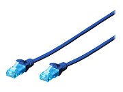 CAT 5e U-UTP patch cord, PVC AWG 26/7, length 1.5 m, color blue