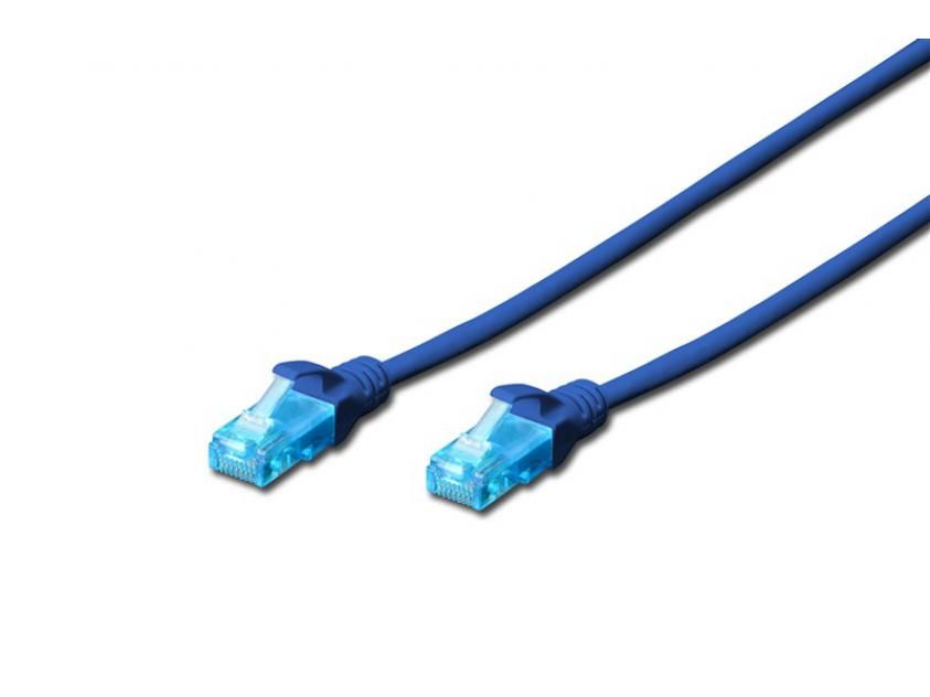 CAT 5e U-UTP patch cord, PVC AWG 26/7, length 2 m, color blue