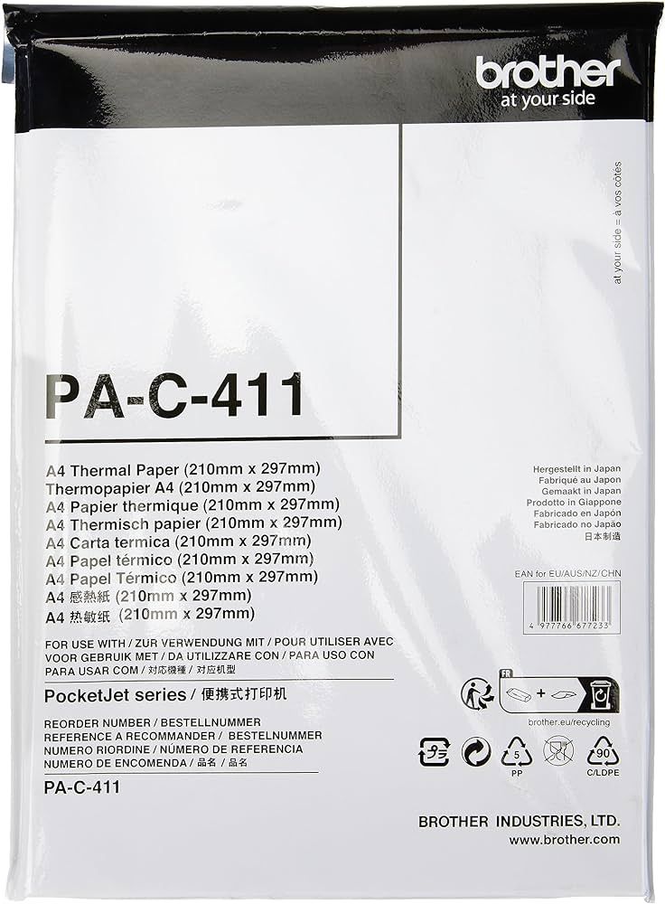 BROTHER PAC411 THERMIC PAPER A4 100 SHT