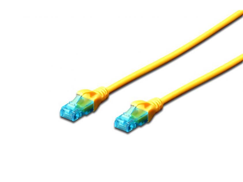 CAT 5e U-UTP patch cord, PVC AWG 26/7, length 3 m, color yellow