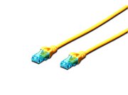 CAT 5e U-UTP patch cord, PVC AWG 26/7, length 3 m, color yellow