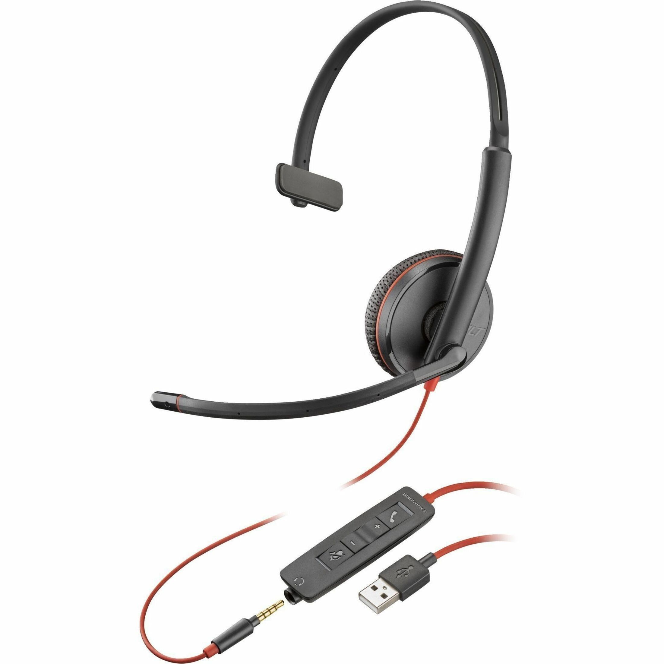 Poly Blackwire 3215 Monaural USB-A Headset 80S06AA