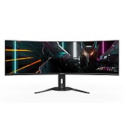 Gigabyte Gigabyte monitor gaming 49 , display 1,196.7 x 339.2 mm, Backlight Edge, Anti-glare, Rezolutie:  5120 x 1440(DQHD, Luminozitate: 250 cd/m2(TYP), Contrast: 1500000:1, Unghi vizualizare: 178°(H)/178°(V), timp raspuns: 0.03ms GTG, rata refresh: 144Hz, Interfata: 2 x HDMI, 1 x Display port, 1 x USB-C, 2