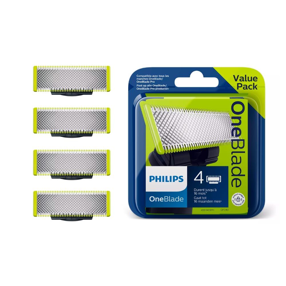 Rezerva OneBlade QP240/50 kit 4 lame,compatibil OneBlade si OneBladePro, Verde