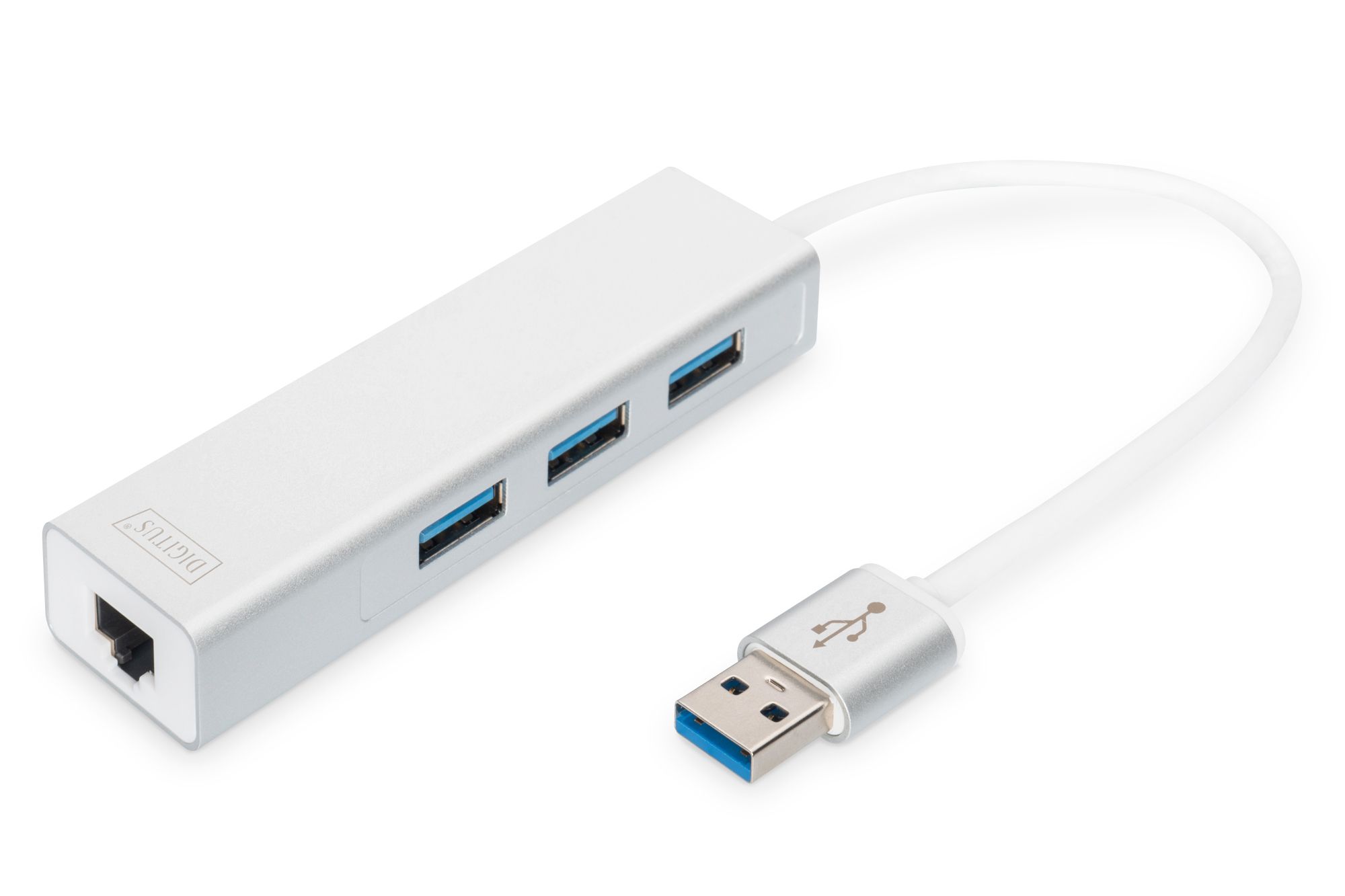USB 3.0, 3-ports HUB & Gigabit LAN adapter 3xUSB A/F,1xUSB A/M,1xRJ45 LAN, Win/Mac OS
