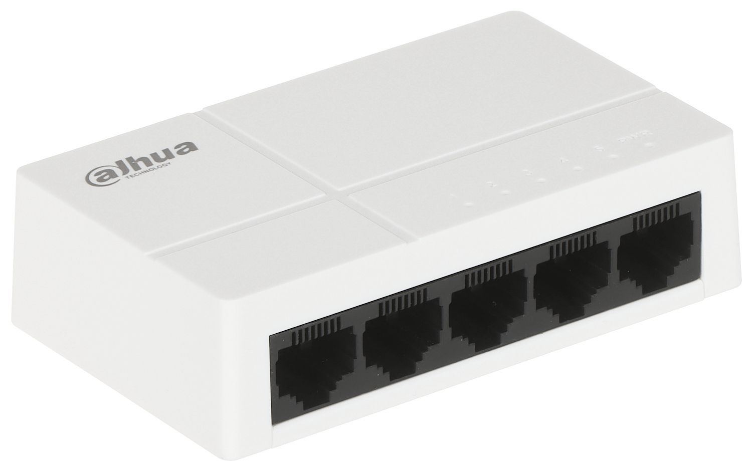DAHUA Dahua switch 5 porturi Gigabit PFS3005-5GT, Interfata: 5 x 10/100/1000, Capacitate Switch: 10g, Packet Forwarding Rate: 7.44Mpps, Alimentare: DC5V/0.6A, Greutate: 170g, Dimensiuni: 100mm x 64mm x 25mm.