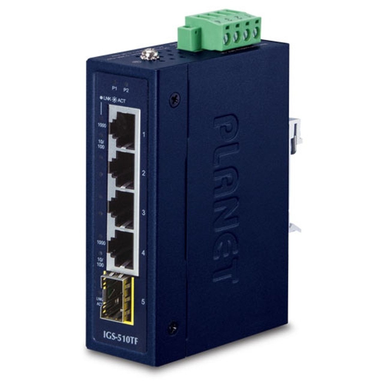 PLANET IGS-510TF switch-uri Fara management Gigabit Ethernet (10/100/1000) Albastru