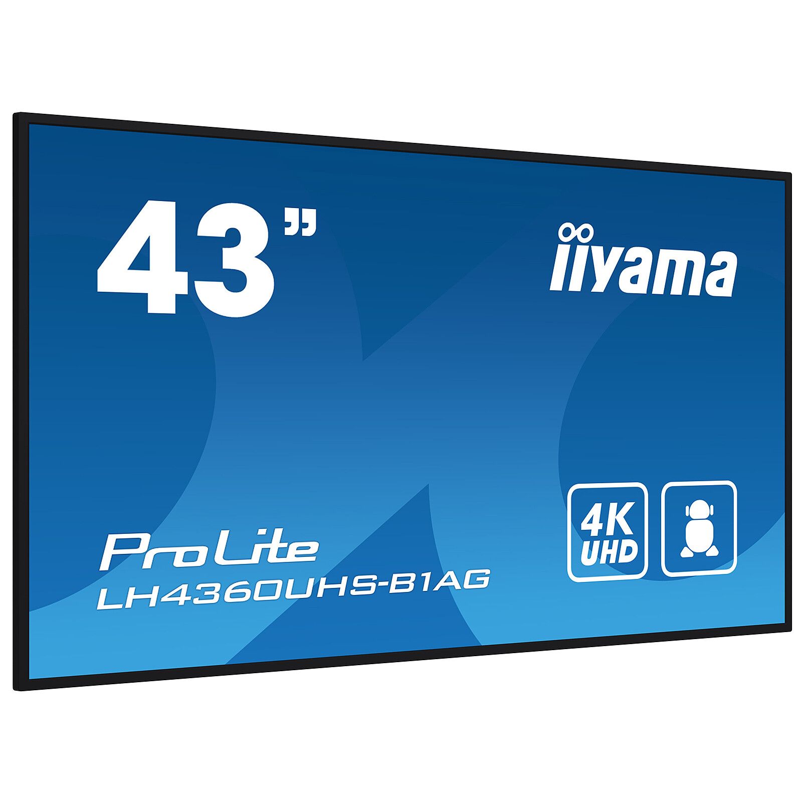 IIYAMA LH4360UHS-B1AG 43inch 3840x2160 UHD VA panel Haze 25perc 500cd/m Landscape and Portrait Wallmount Included
