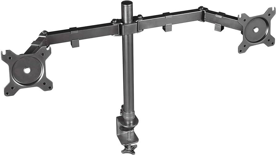 Suport Monitor Trust GXT 1120 Mara Dual Monitor Arm, montare birou, 510 x 860 x 115mm, VESA, 2.6 kg, negru
