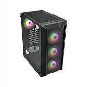 CARCASA FORTRON Middle Tower, ATX,  CMT218 , fara sursa, USB 3.0 x 2, USB 2.0 x 1, RGB light bar, 120mm x 4 fan, HD-audio, negru,  POC0000214  (timbru verde 0.32 lei)