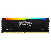 Memorie Kingston FURY Beast 8 GB DDR4 2666 MHz CL16, XMP 2.0, Negru, RGB