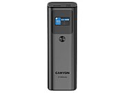 CANYON PB-2010, allowed for air travel power bank 27000mAh/97.2Wh Li-poly battery, in/out:2xUSB-C PD3.1 140W, out:USB-A QC 3.0 22.5W,TFT display,Dark Grey