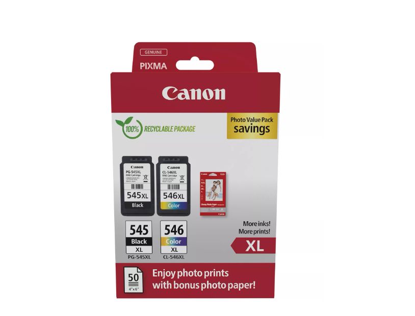 Cartus cerneala Canon 8286B011AA ,Black/tri-color ,400 pagini/13ml, color: 300 pagini / 15ml ,Original (PGI-545xl / CL-546xl) 