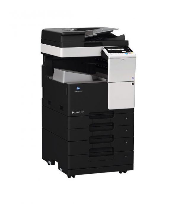 Imprimanta multifunctionala laser monocrom Konica Minolta bizhub 227, A3, duplex, ADF, USB 2.0, 22 ppm
