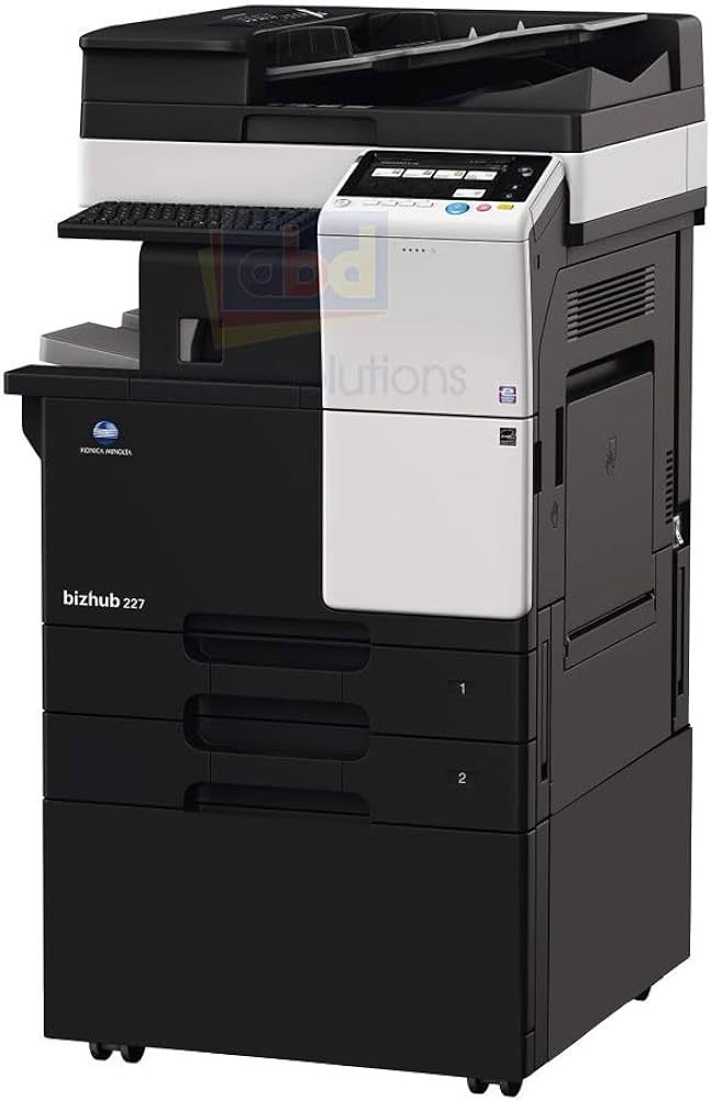 Imprimanta multifunctionala laser monocrom Konica Minolta bizhub 227, A3, duplex, ADF, USB 2.0, 22 ppm
