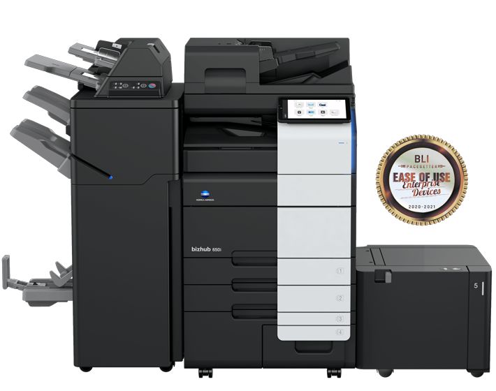 Imprimanta multifunctionala laser monocrom Konica Minolta bizhub 650i, A3, duplex, ADF, USB 2.0, Wi-Fi, 65 ppm