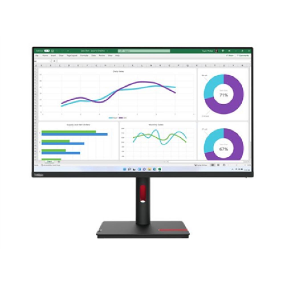 Monitor 31.5 inch LED Lenovo ThinkVision T32h-30 2560 x 1440 pixeli, 60 Hz, 4 ms, Negru