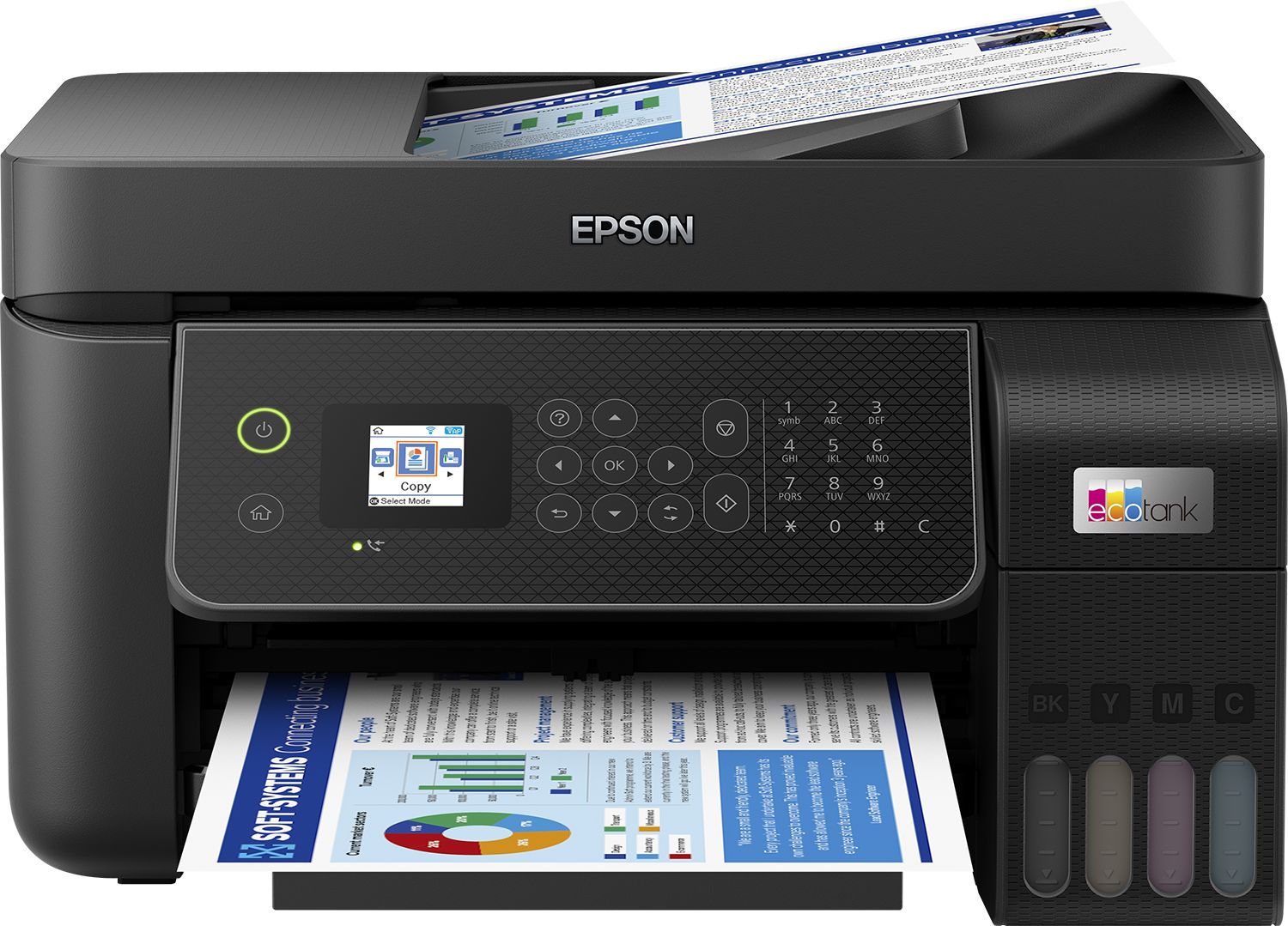 Imprimanta multifunctionala color Epson L5310, A4, ADF, USB 2.0, Wi-Fi, 33 ppm negru, 15 ppm color