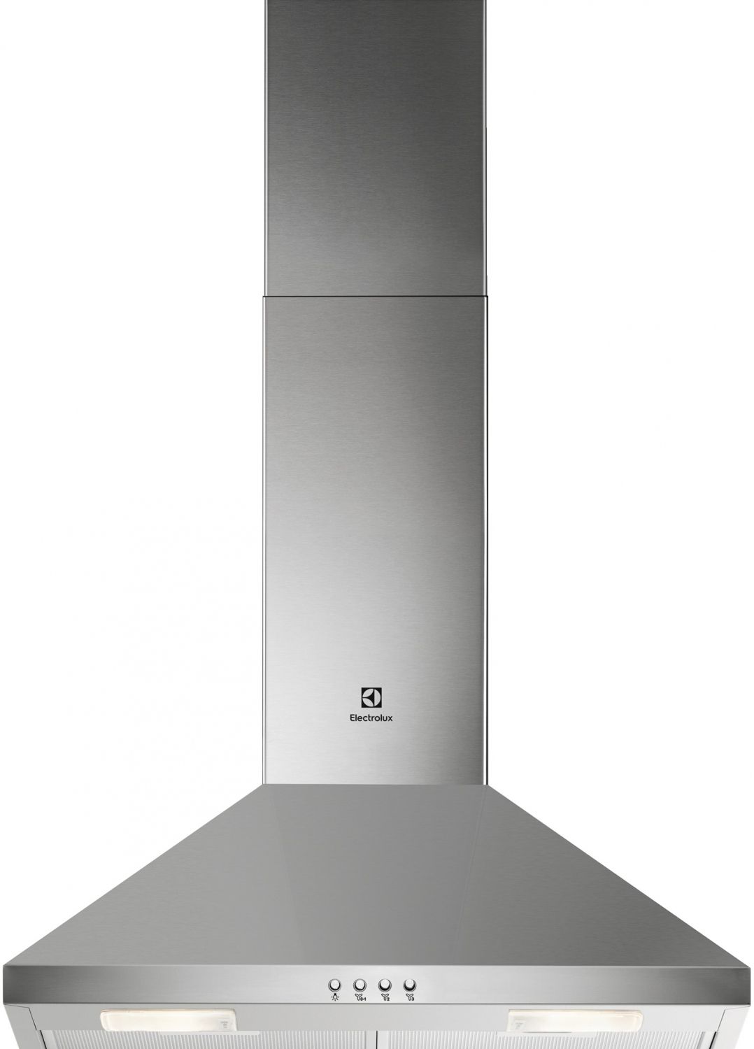 Hota de bucatarie tip semineu Electrolux LFC316X, 1 motor, 3 trepte de viteza, capacitate maxima de absortie aer 420 mc/h, nivel maxim de zgomot 66 dB, butoane de control, lampa 2 LED-uri, 2 filtre aluminiu de grasime, clasa eficienta energetica C, dimensiuni 69x59.8x45 cm, culoare inox