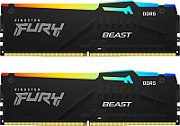 Memorie Kingston FURY Beast 32 GB DDR5 6000 MHz CL30, kit 2 x 16 GB, XMP 3.0, Negru, RGB
