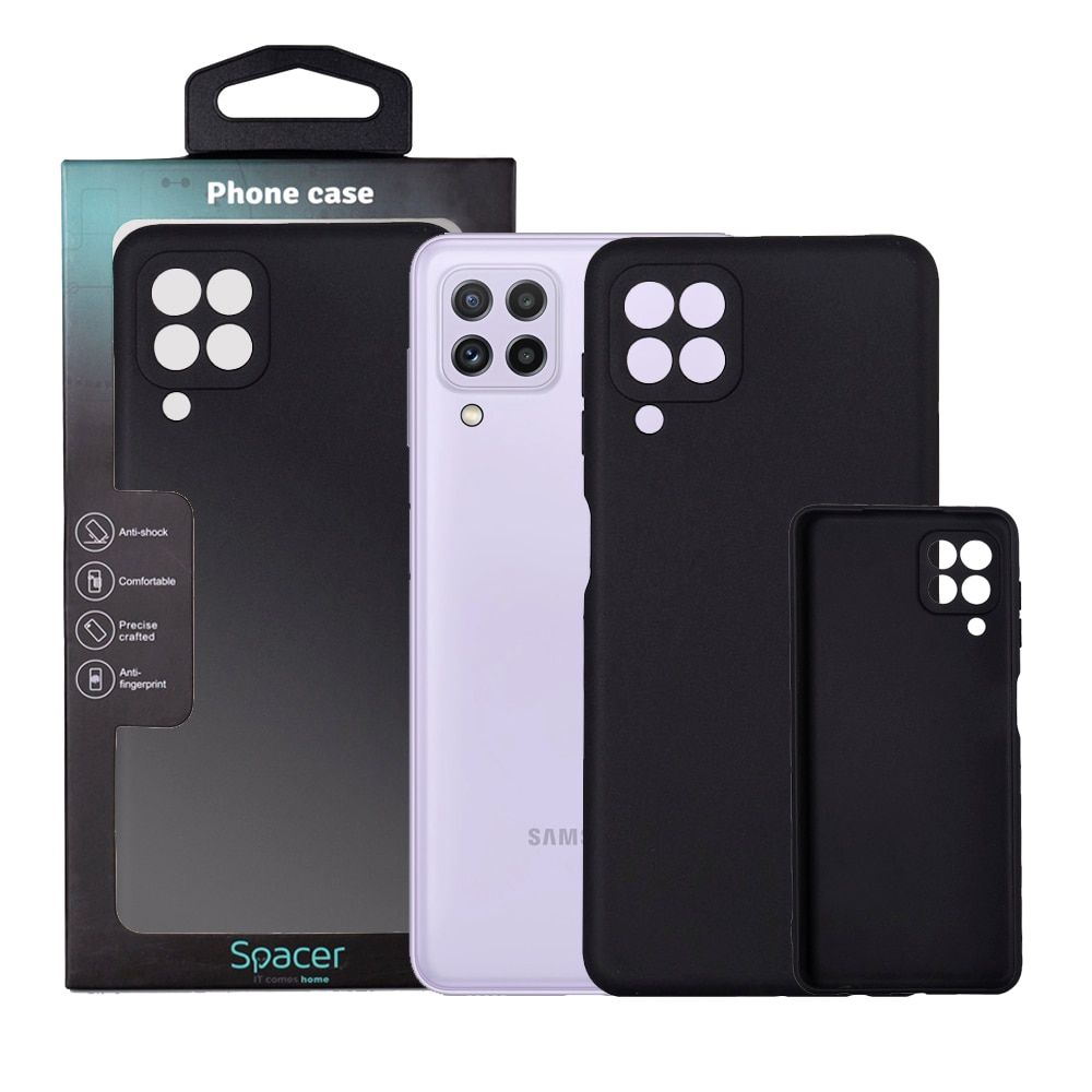 Husa Samsung Galaxy A15 Spacer, negru, grosime 1.5mm, material flexibil TPU  SPPC-SM-GX-A15-TPU 