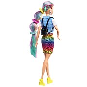 Leopard Rainbow Hair Doll BARBIE GRN81