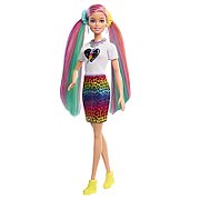 Leopard Rainbow Hair Doll BARBIE GRN81