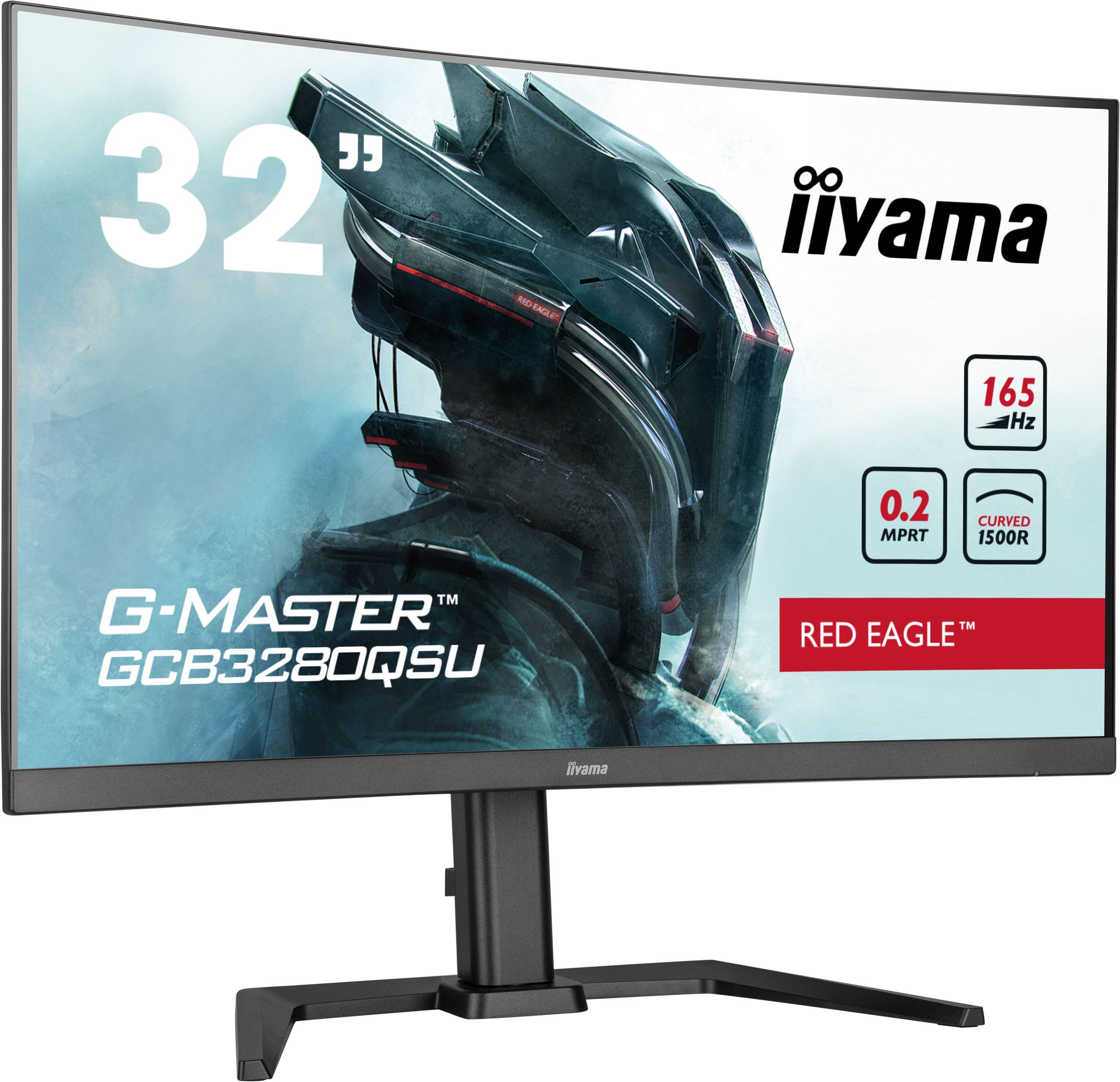 Monitor 31.5 inch LED IIyama G-Master Red Eagle GCB3280QSU-B1 2560 x 1440 pixeli, 165 Hz, 0.2 ms, Negru