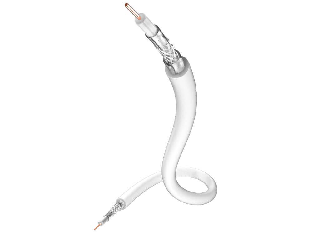 Cablu antena coaxial  Audioquest HD6 Carbon, 5% Argint, 75Ohmi (vanzare la metru) - alb