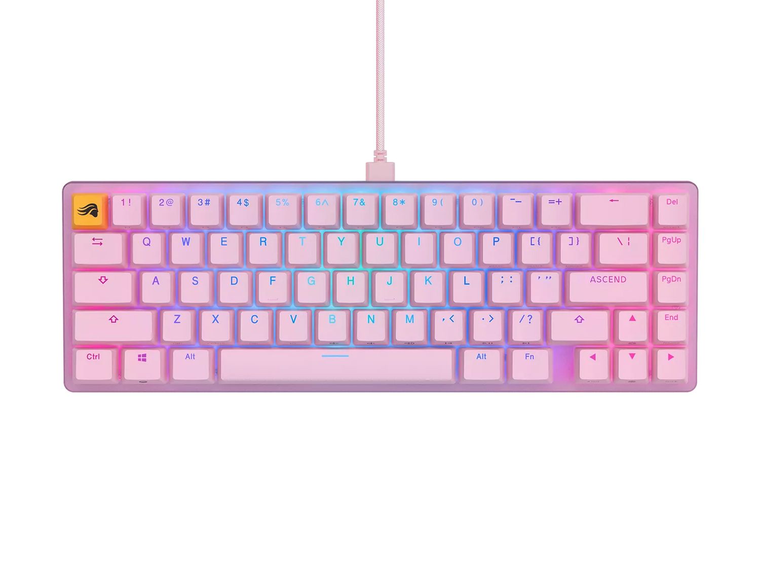 mecanica gaming RGB GMMK 2 Compact, Fox Linear Switches, USB-C, US layout, Roz