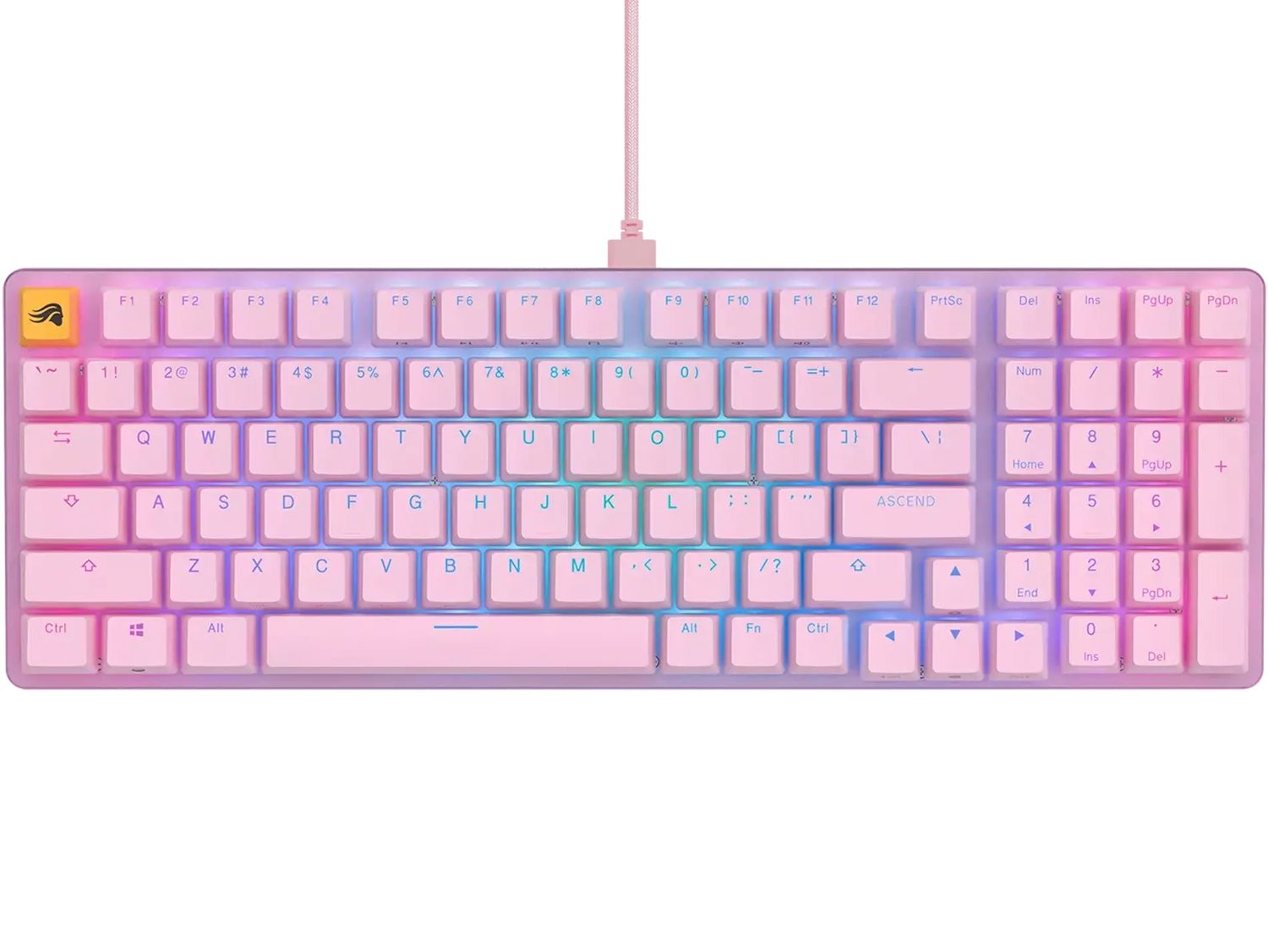 mecanica gaming RGB GMMK 2 Full-Size, Fox Linear Switches, USB-C, US layout, Roz