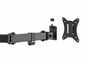 Suport 2 monitoare SeriouxMM66-C024, compatibilitate  dimensiune ecran 17 -32 ,  greutate maximă suportata: (per ecran): 9kg, VESA: 75x75, 100x100, inclinare: +45°~-45°, pivotare: +90°~-90°, rotația ecranului: + 180°~-180°, instalare: clemă, grommet, grosime recomandată pentru birou: clemă: 10~85mm