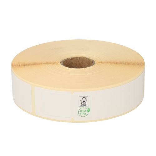 Label, Paper, 32x25mm Direct Thermal, Z-Select 2000D, Coated, Permanent Adhesive, 25mm Core, Perforation