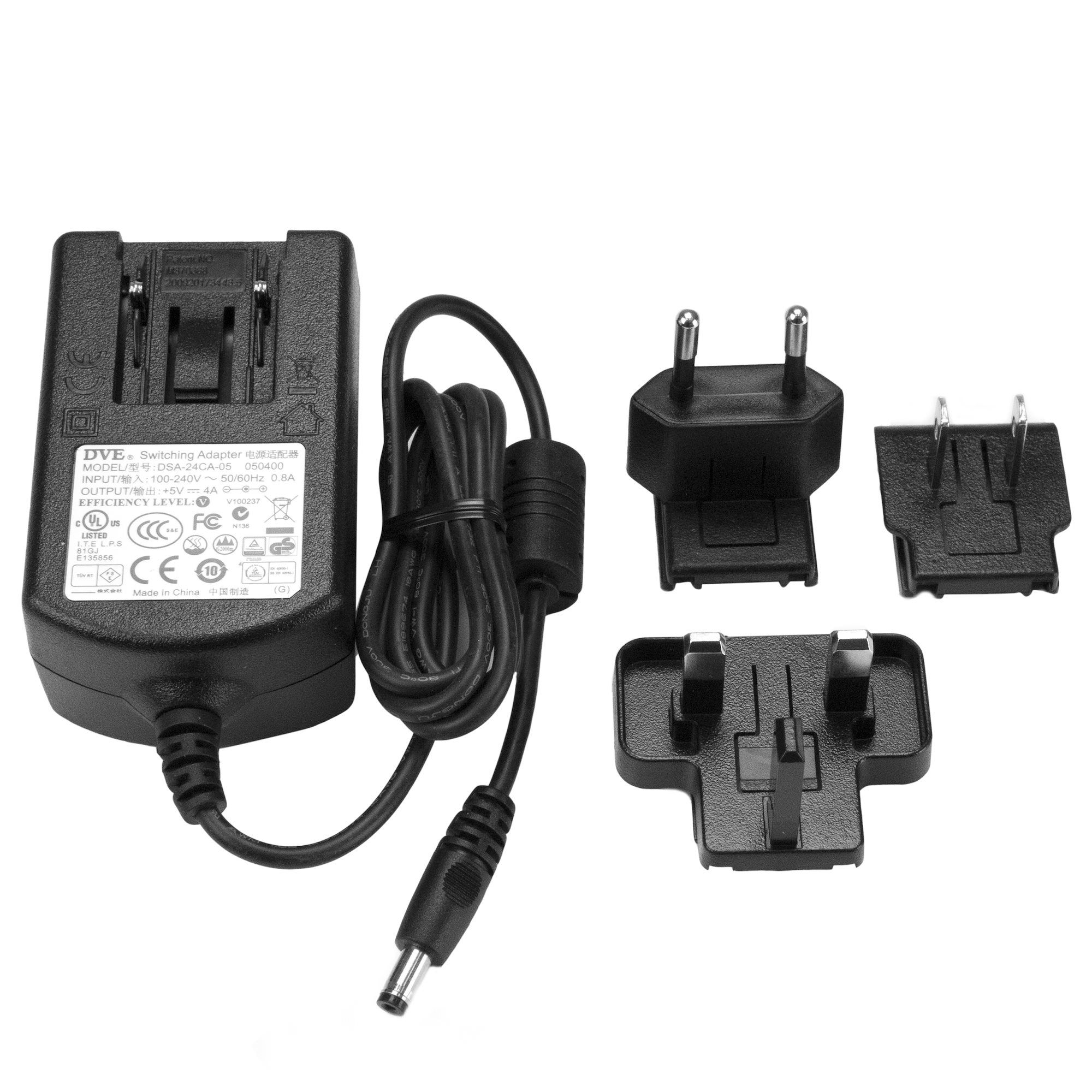 DC POWER ADAPTER - 5V 4A/NA/JP/ EU/ UK/ AU