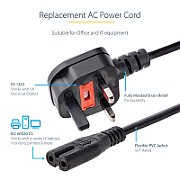 1M UK PLUG TO C7 POWER CORD/.
