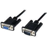 2M BLACK DB9 NULL MODEM CABLE/.