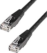 1.5 M CAT6 CABLE - BLACK/SNAGLESS - 24 AWG COPPER WIRE