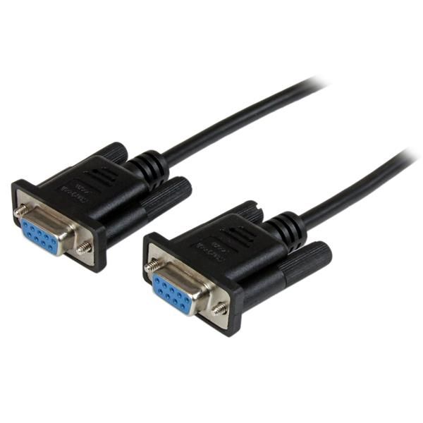 1M BLACK DB9 NULL MODEM CABLE/SERIAL NULL MODEM CABLE BLACK