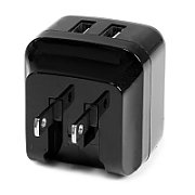 2 PORT USB TRAVEL WALL CHARGER/17W / 3.4A - 110V/220V