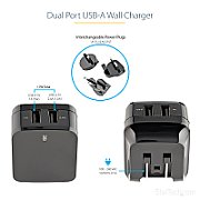 2 PORT USB TRAVEL WALL CHARGER/17W / 3.4A - 110V/220V