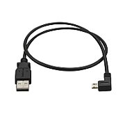 0.5M ANGLED MICRO USB CABLE/CHARGE + SYNC CABLE - 24 AWG