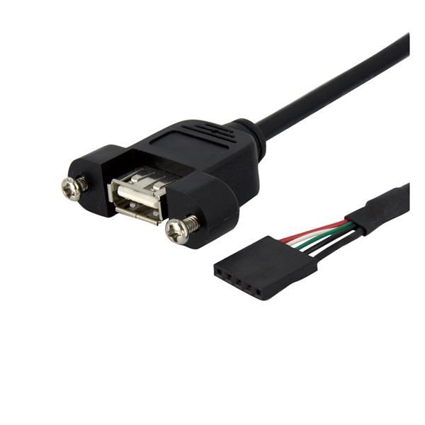 PANEL MOUNT USB CABLE A/HEADER/.