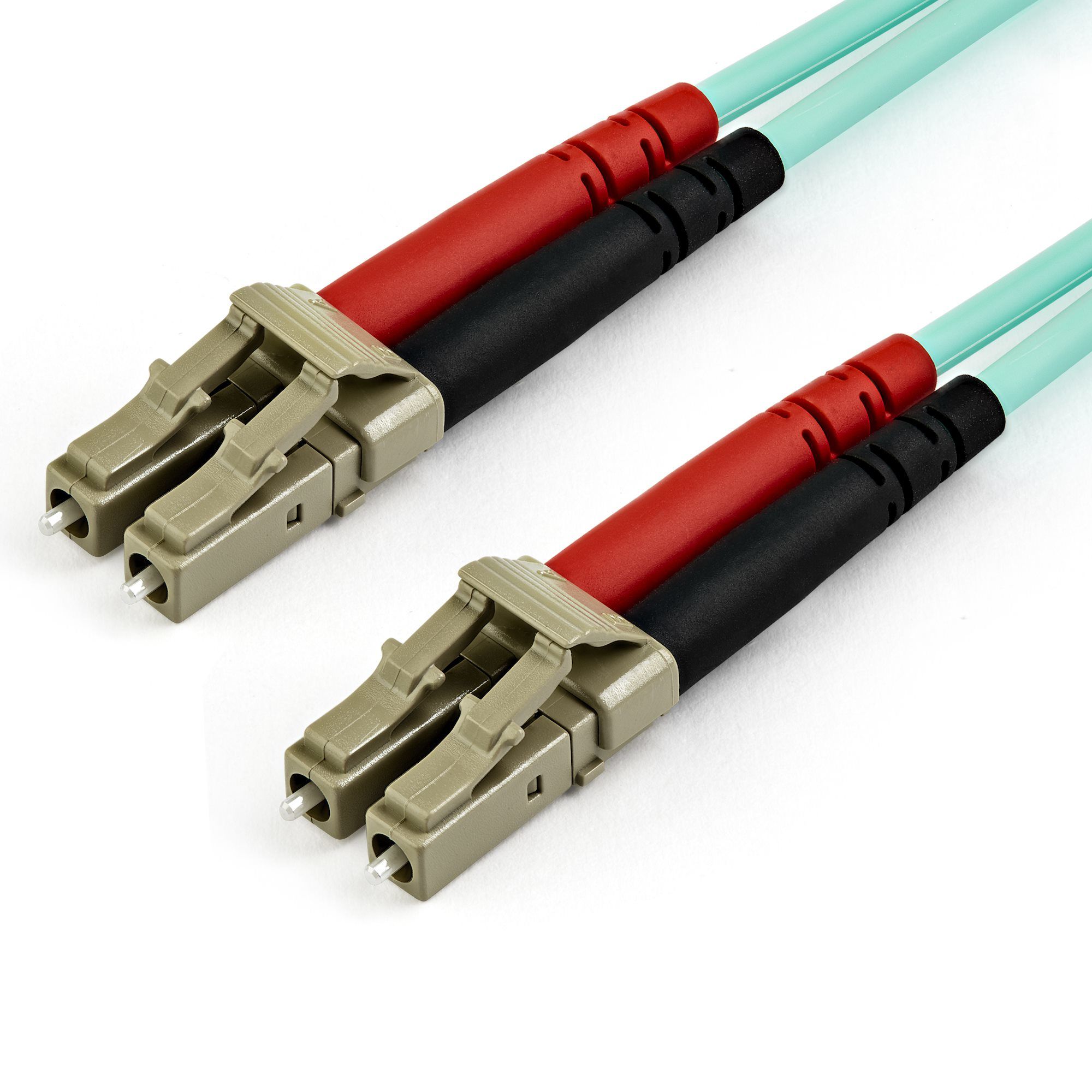 15M OM4 FIBER OPTIC PATCH CORD/AQUA - LC/LC - 50/125 - 40/100GB