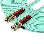 15M OM4 FIBER OPTIC PATCH CORD/AQUA - LC/LC - 50/125 - 40/100GB
