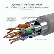 1.5 M CAT6A CABLE GREY/SNAGLESS - SHIELDED COPPER WIRE