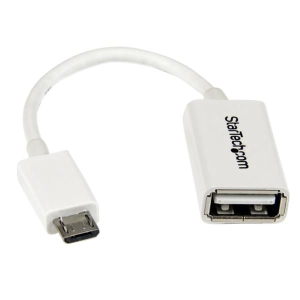 5 WHITE MICRO USB OTG CABLE/.