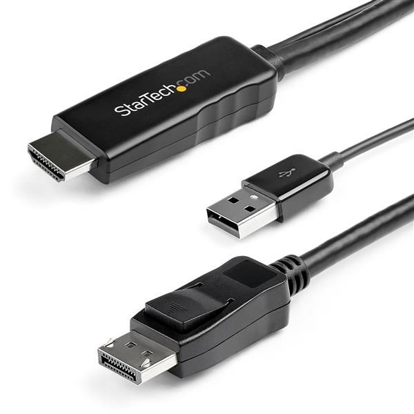 4K HDMI TO DISPLAYPORT CABLE/4K 30HZ - USB-POWERED