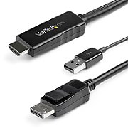 4K HDMI TO DISPLAYPORT CABLE/4K 30HZ - USB-POWERED