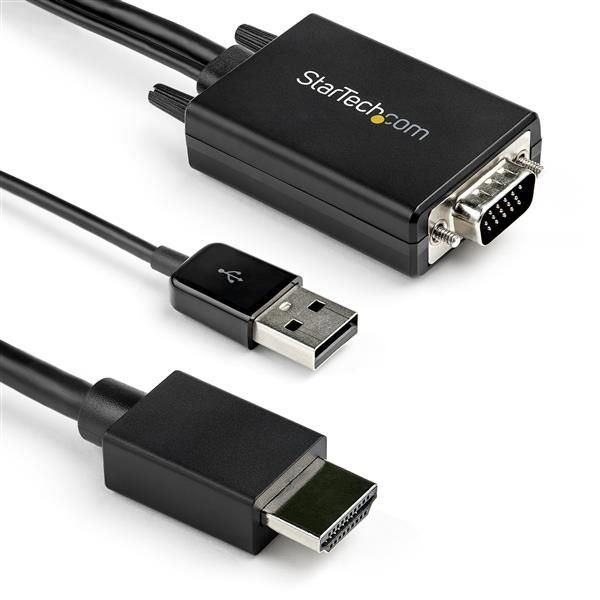 VGA TO HDMI CABLE - USB AUDIO/- USB AUDIO - 1080P RESOLUTION